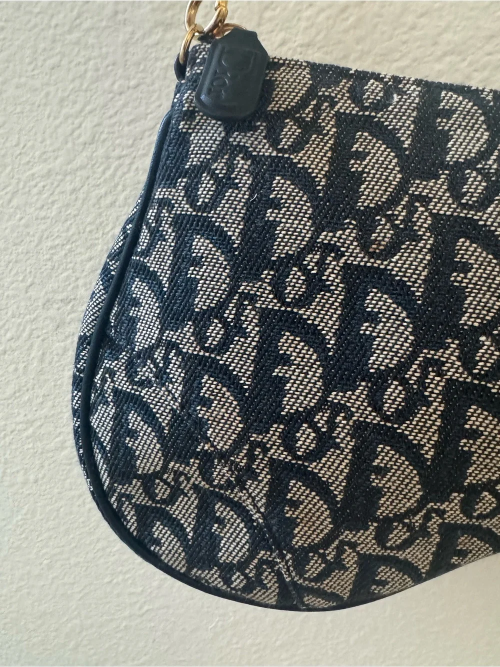 Vintage Dior Trotter Saddle in Navy Blue - Picture 2 of 6